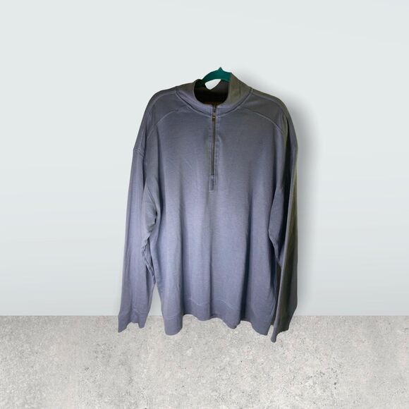 Jamaica Jaxx Quarter Zip Pullover steel blue long sleeve 2XL - Picture 7 of 8